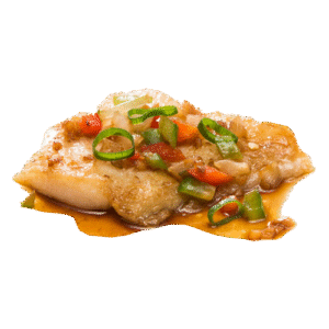 Restaurant Nagoya-gerecht-fried-grill-gegrilde-witvis-met-knoflook